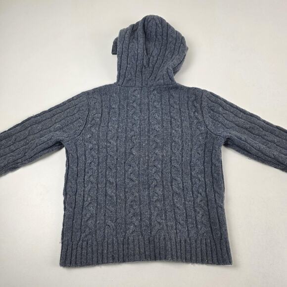 VTG Y2K Abercrombie & Fitch Sweater Womens M babydoll Hooded Cable Knit Wool - Picture 9 of 10